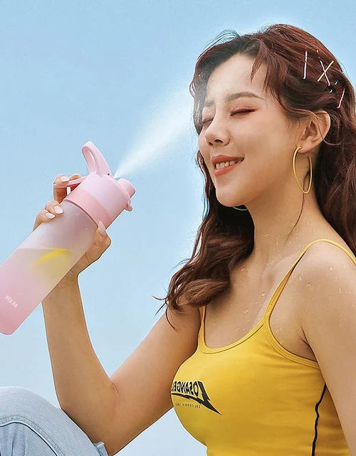 Load image into Gallery viewer, Spray Water Bottle for Girls Outdoor Sport Fitness Water Cup Large Capacity Spray Bottle Drinkware Travel Bottles Kitchen Gadgets
